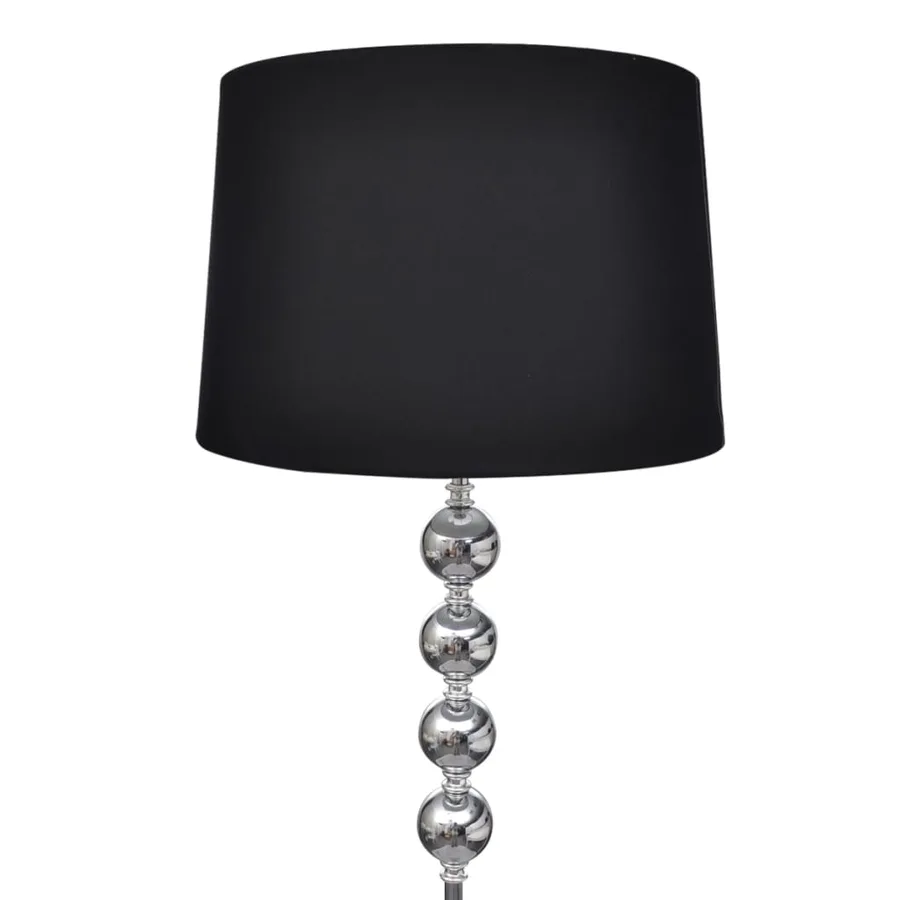 Lampadaire avec support haut Décoration à 4 boules Noir - 2