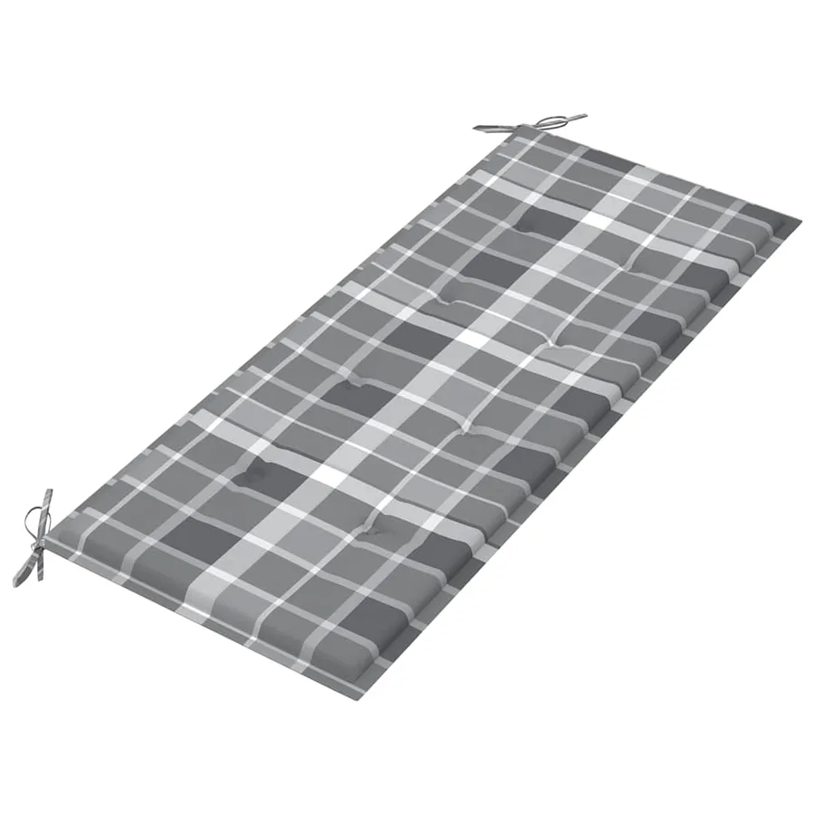 Banc de jardin 2 places avec coussin 120 cm Gris Eucalyptus - 7