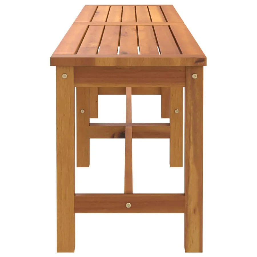 Banc de jardin 150x35x45 cm bois massif d'acacia - 4