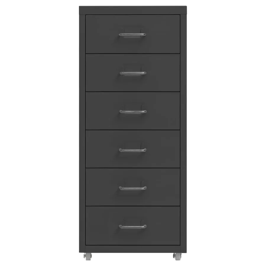 Classeur mobile Anthracite 28x41x69 cm Métal - 2