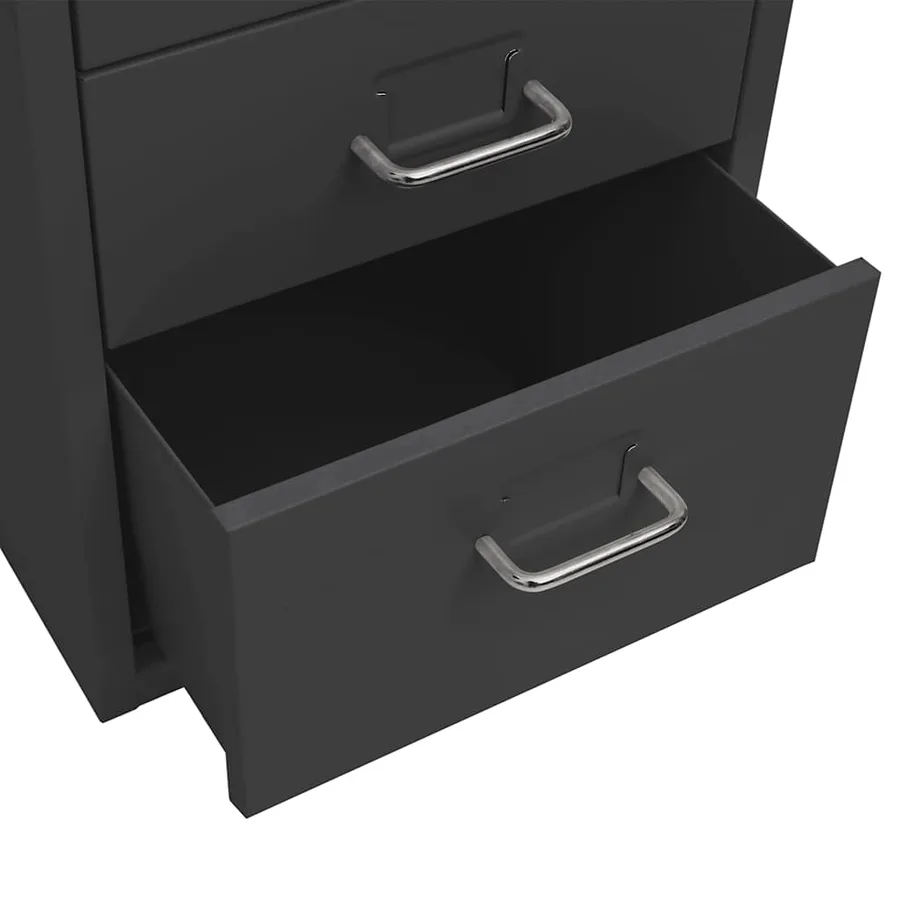 Classeur mobile Anthracite 28x41x69 cm Métal - 6