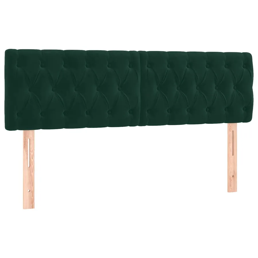 Sommier à lattes de lit et matelas Vert foncé 140x190cm Velours - 6