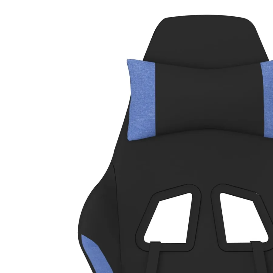 Chaise de jeu de massage Noir et bleu Tissu - 11