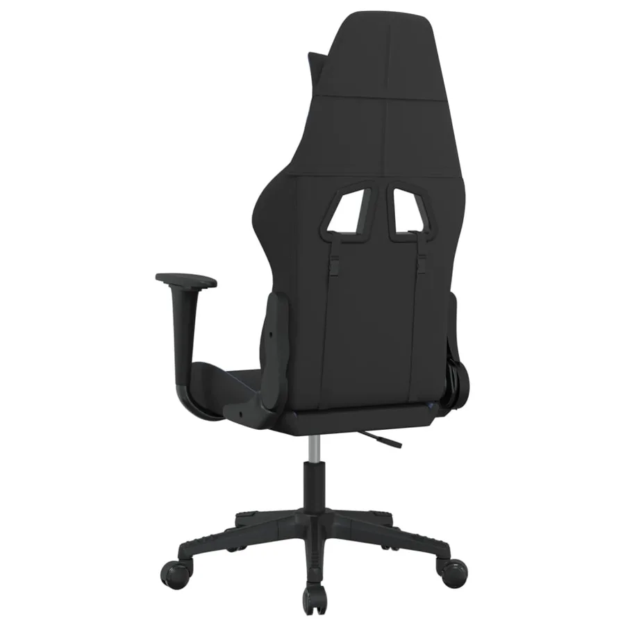 Chaise de jeu de massage Noir et bleu Tissu - 5