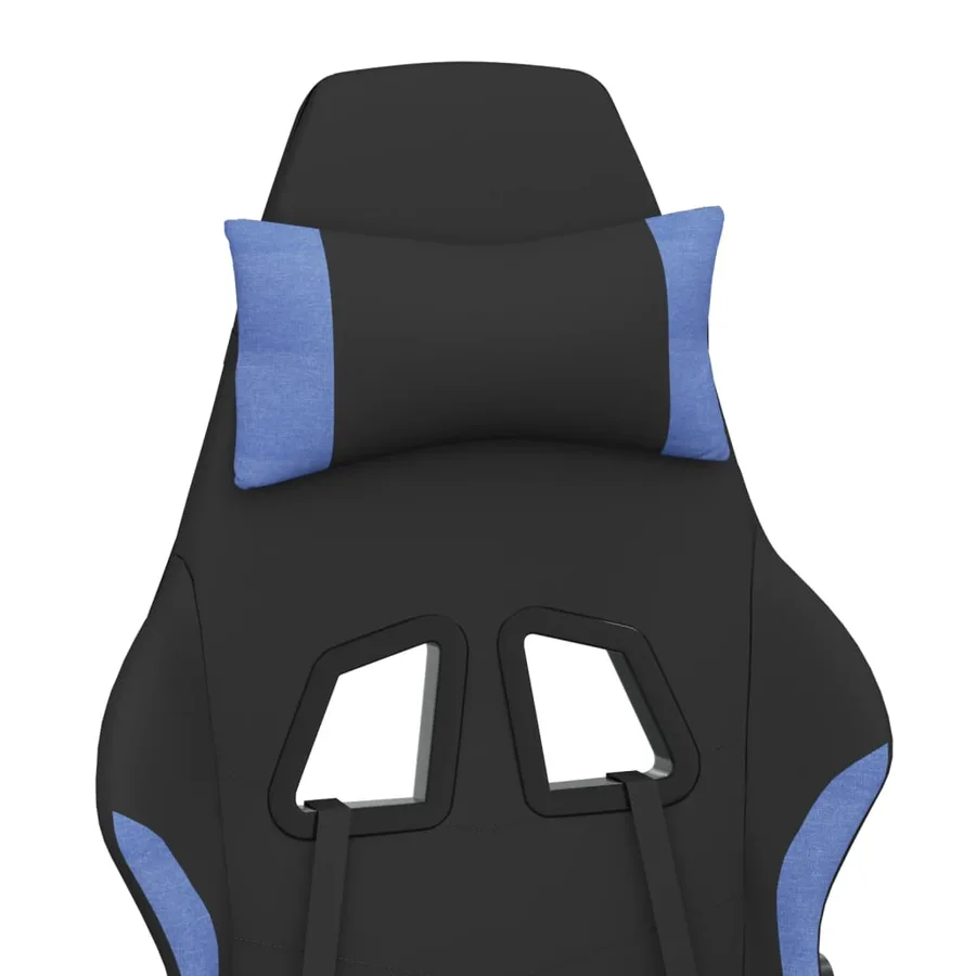 Chaise de jeu de massage Noir et bleu Tissu - 9
