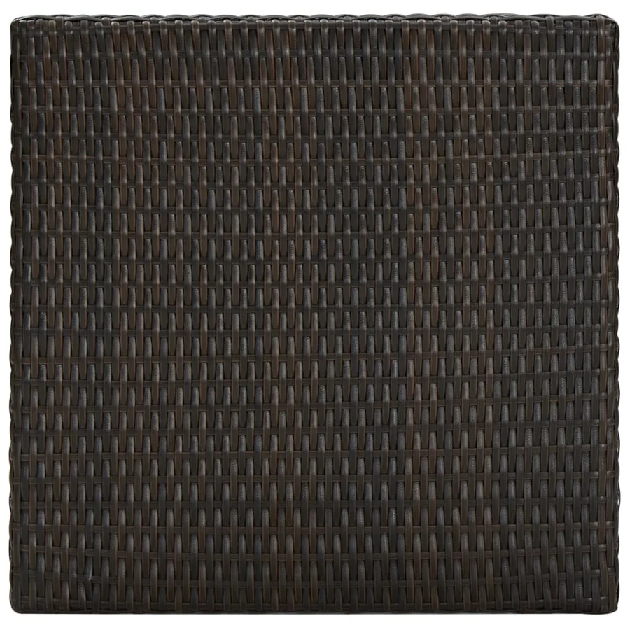 Table de bar de jardin Marron 60,5x60,5x110,5 cm Résine tressée - 3