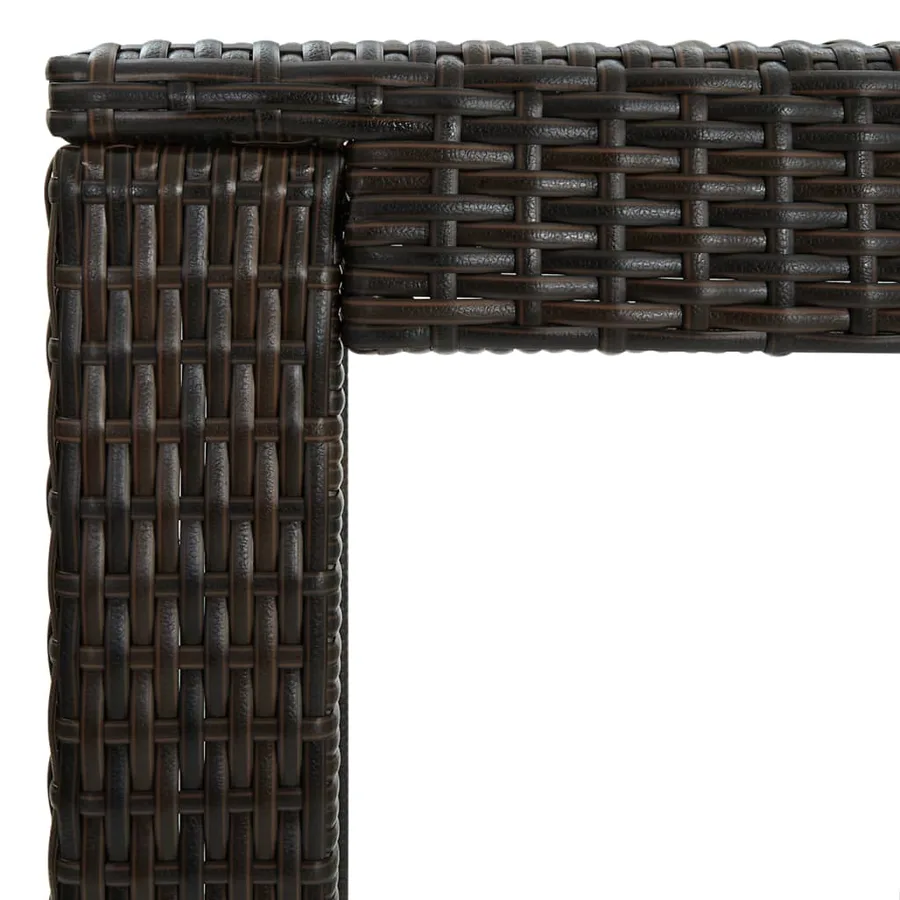 Table de bar de jardin Marron 60,5x60,5x110,5 cm Résine tressée - 4