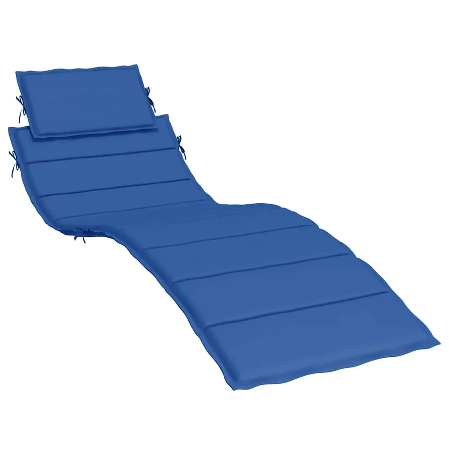 Coussin de chaise longue bleu royal 186x58x4 cm tissu oxford - 2