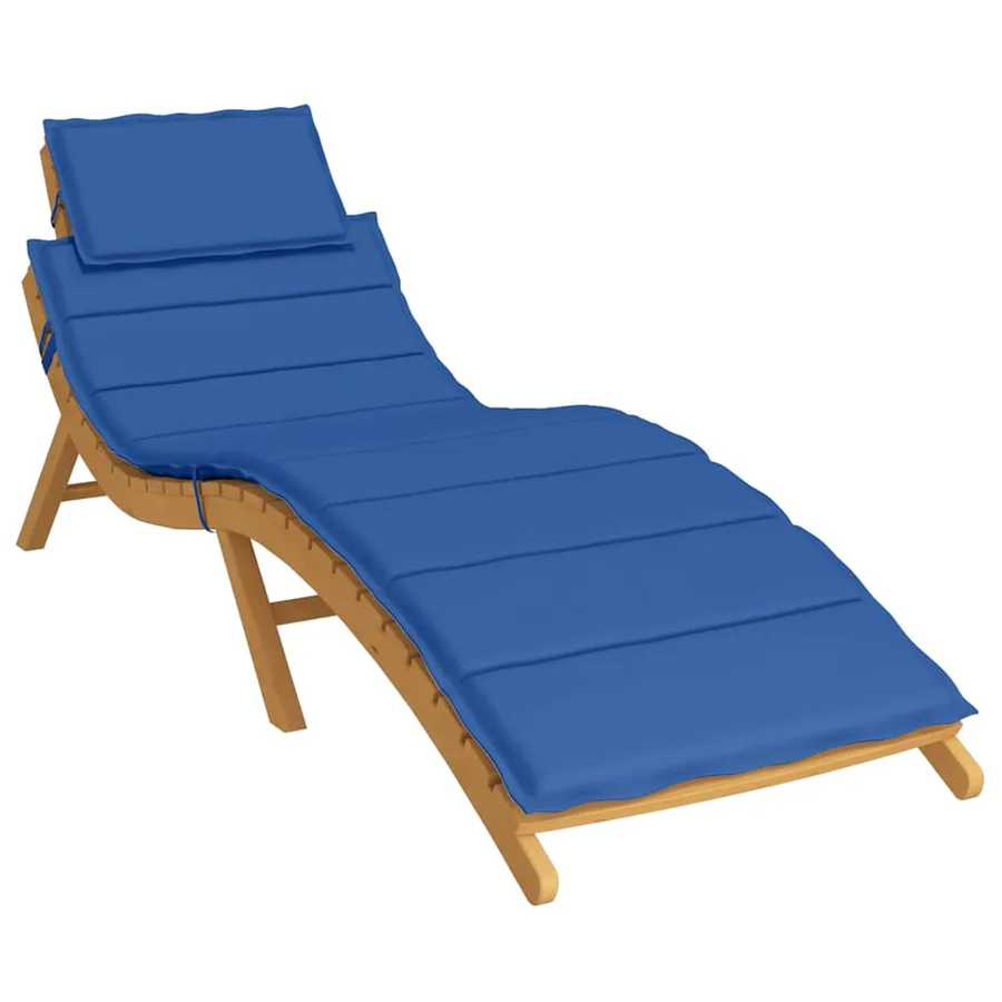 Coussin de chaise longue bleu royal 186x58x4 cm tissu oxford - 3