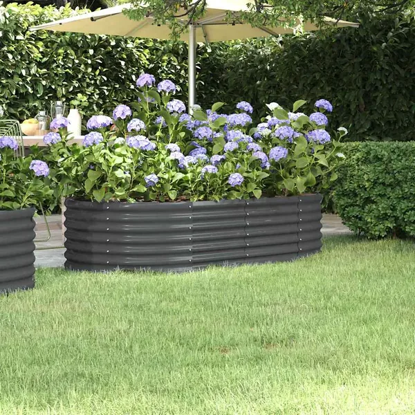 Lit surélevé de jardin Acier galvanisé Anthracite