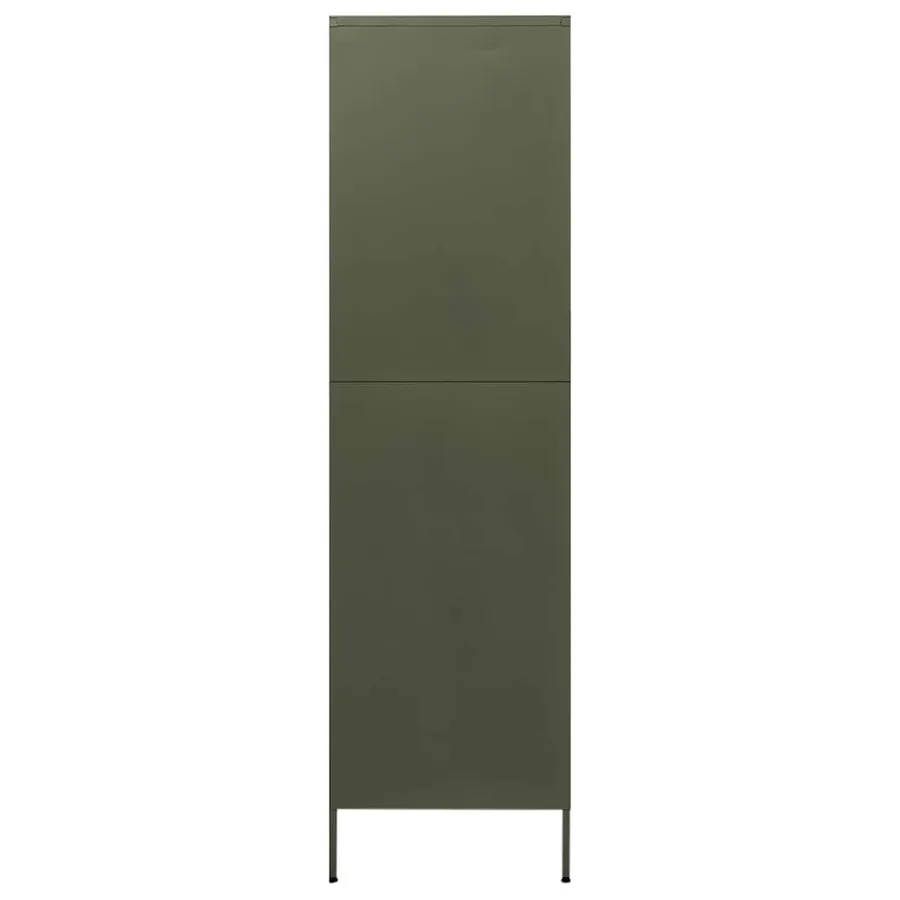 Garde-robe Vert olive 90x50x180 cm Acier - 4