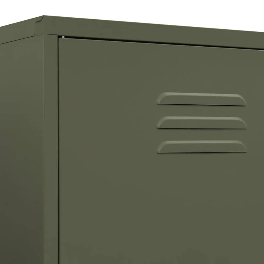 Garde-robe Vert olive 90x50x180 cm Acier - 8