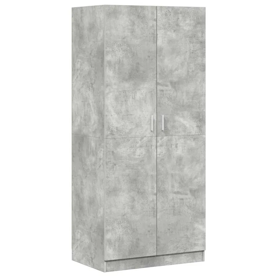 Garde-robe Gris béton 80x52x180 cm Bois d’ingénierie - 2