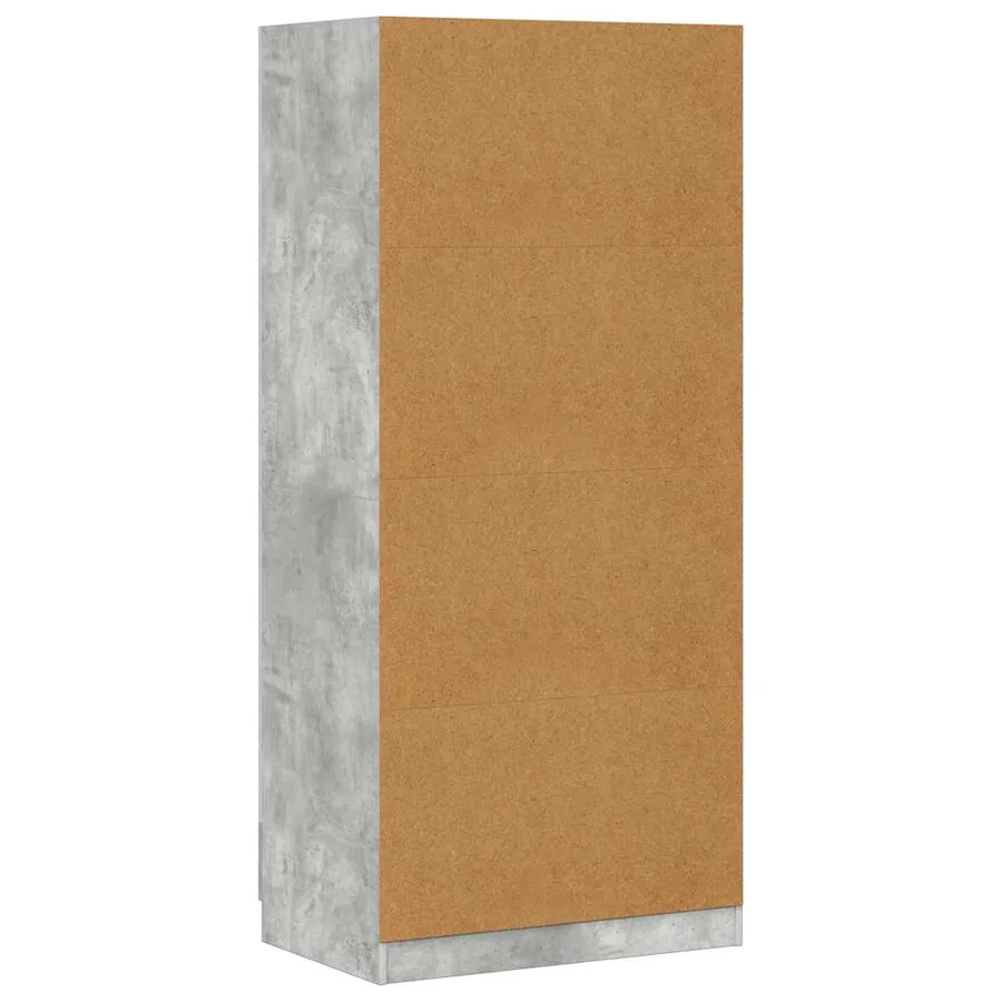 Garde-robe Gris béton 80x52x180 cm Bois d’ingénierie - 7
