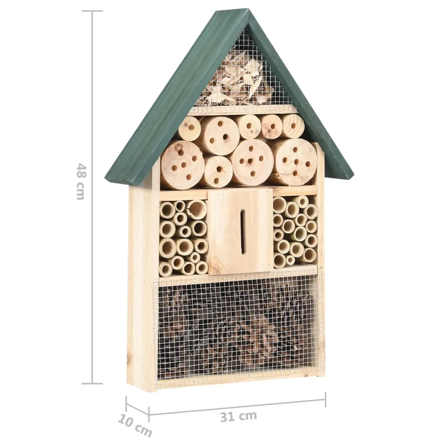 Hôtel à insectes 31x10x48 cm Bois de sapin - 6