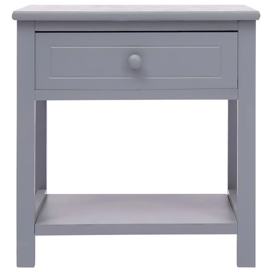 Tables de chevet 2 pcs Gris 40x29x42 cm Bois de Paulownia - 4