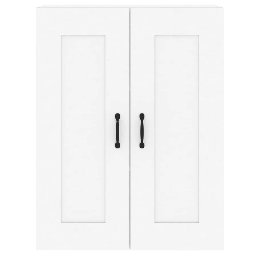 Armoires murales 2 pcs blanc bois d'ingénierie - 7