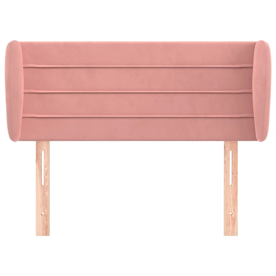 Tête de lit avec oreilles Rose 83x23x78/88 cm Velours - 3