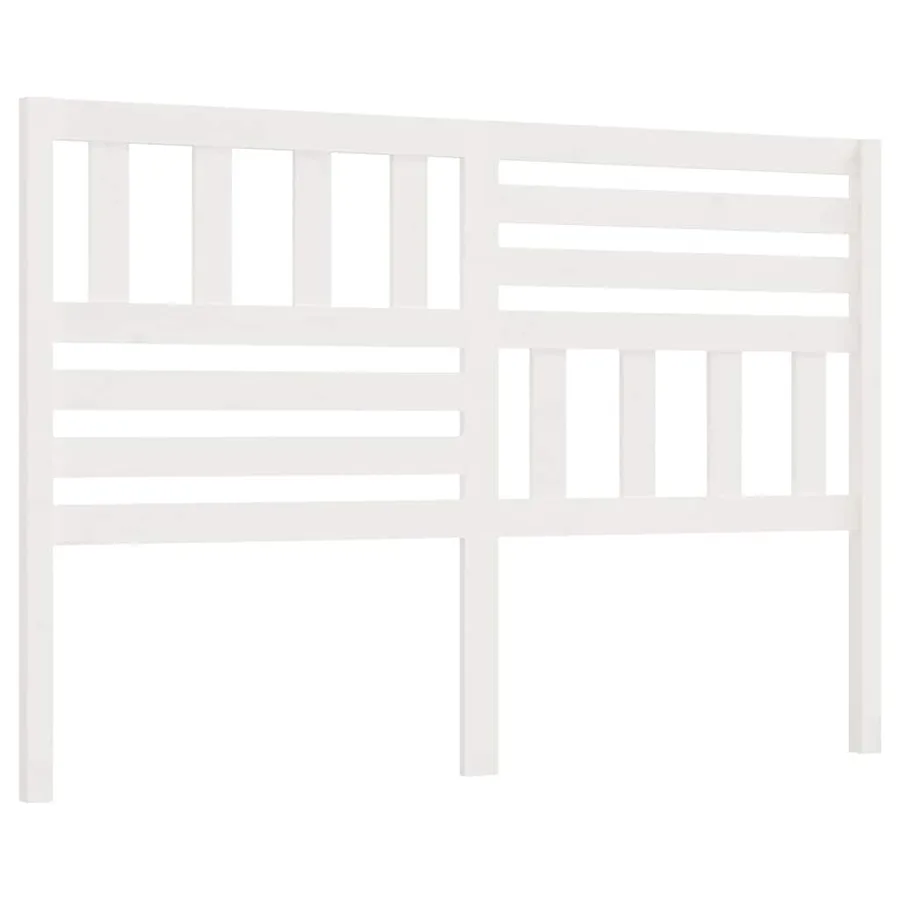 Tête de lit Blanc 146x4x100 cm Bois massif de pin - 2