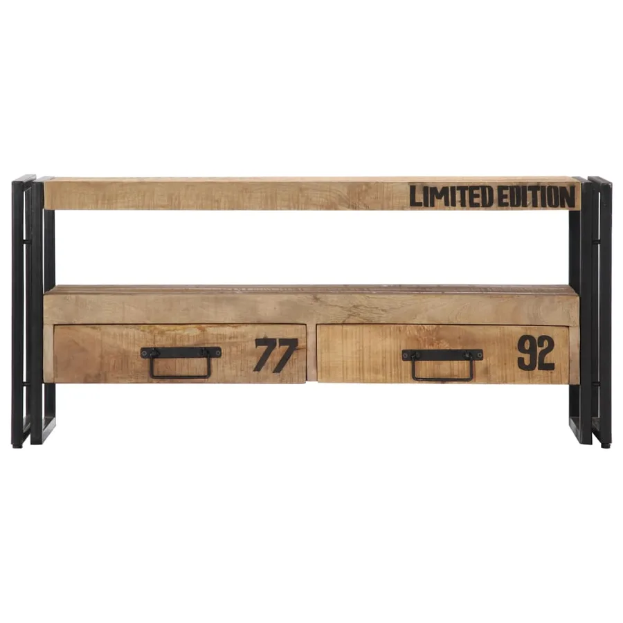 Meuble TV 100x30x45 cm Bois de manguier massif - 2