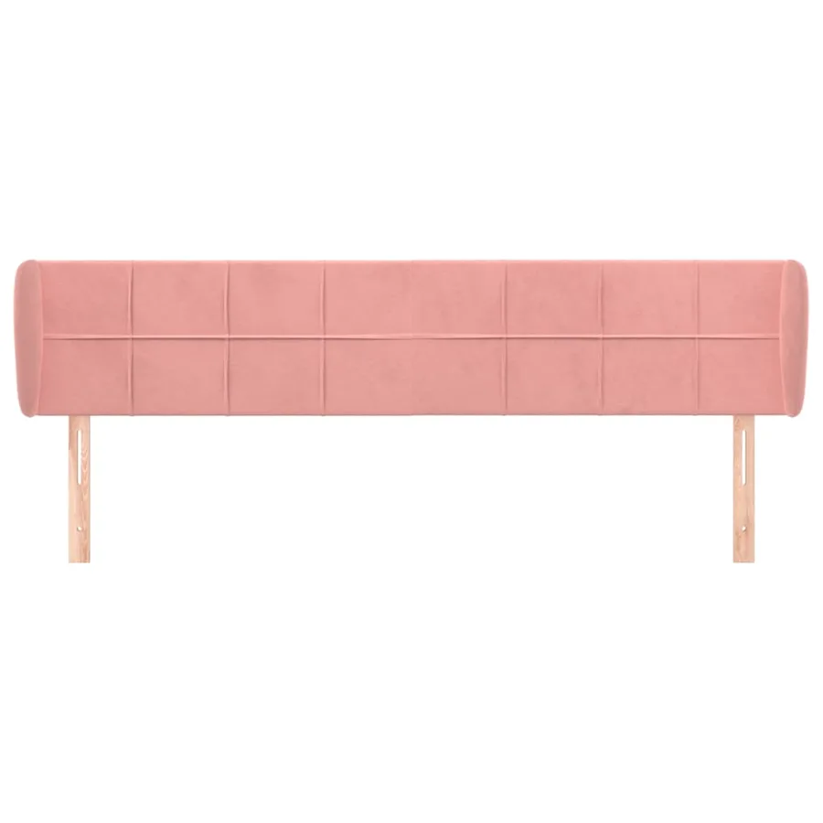 Tête de lit avec oreilles Rose 163x23x78/88 cm Velours - 3