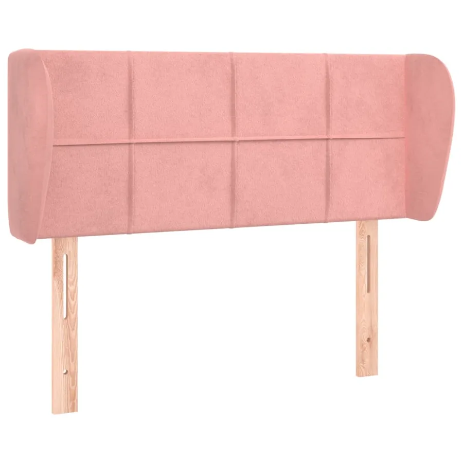 Tête de lit avec oreilles Rose 83x23x78/88 cm Velours - 2