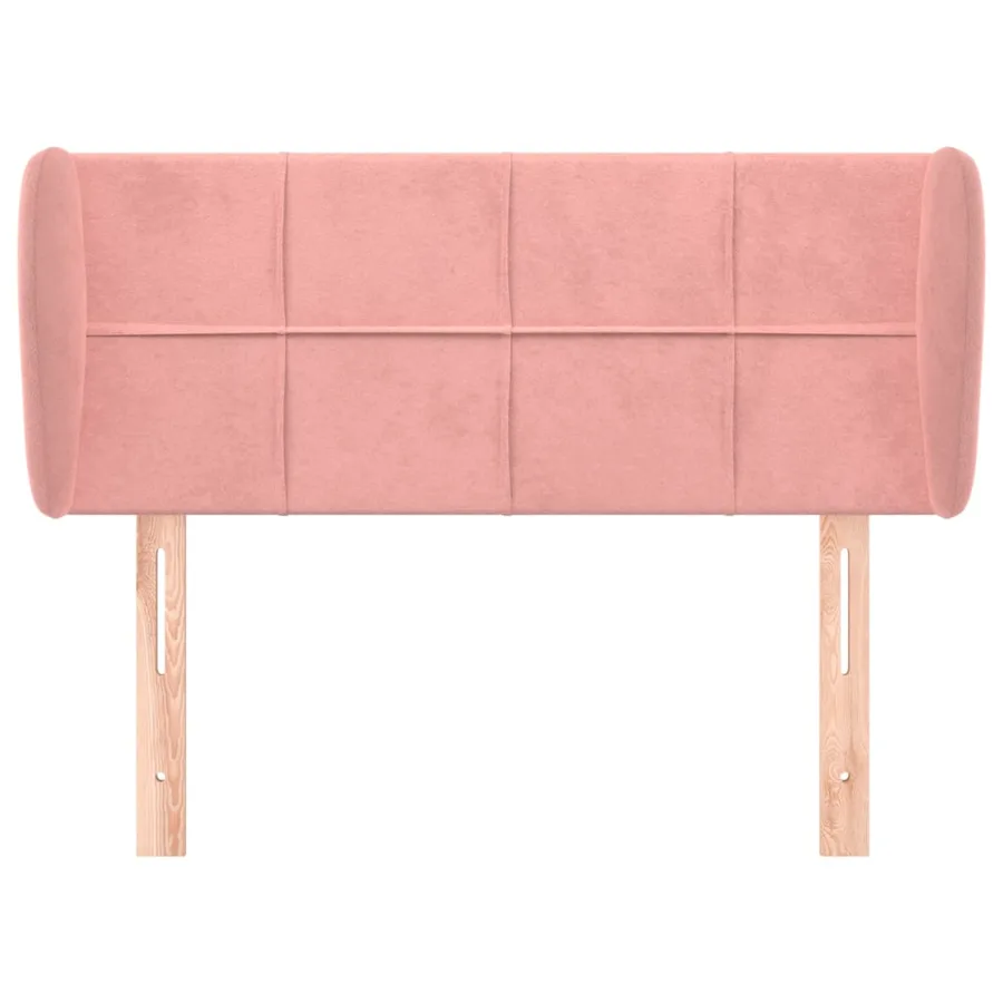 Tête de lit avec oreilles Rose 83x23x78/88 cm Velours - 3