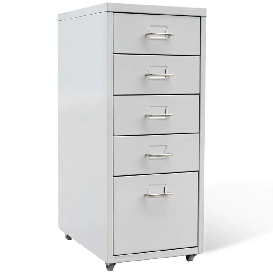 Classeur avec 5 tiroirs Gris 68,5 cm Acier