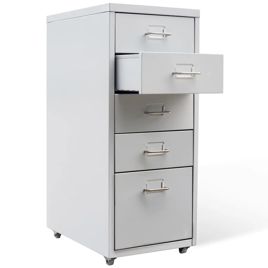 Classeur avec 5 tiroirs Gris 68,5 cm Acier - 2