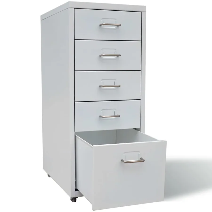 Classeur avec 5 tiroirs Gris 68,5 cm Acier - 3