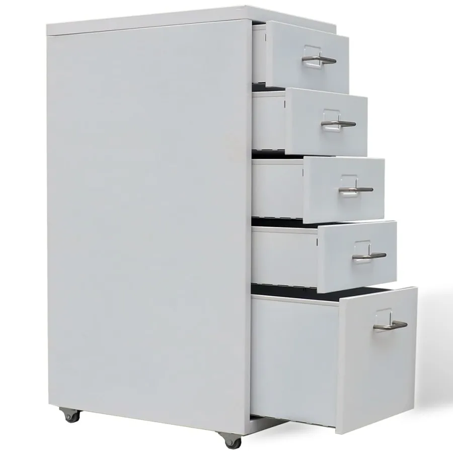 Classeur avec 5 tiroirs Gris 68,5 cm Acier - 4