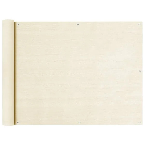 Écran de balcon Crème 90x500 cm PEHD