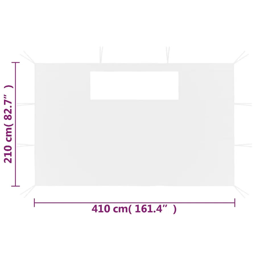 Parois latérales de belvédère avec fenêtres 2 pcs Blanc - 5