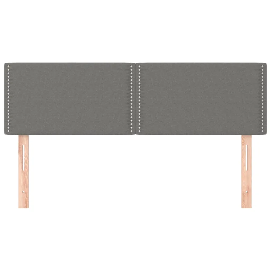 Têtes de lit Gris foncé 144x5x78/88 cm Tissu - 3
