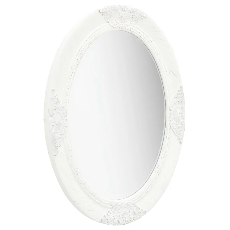 Miroir mural style baroque 50x70 cm Blanc - 2