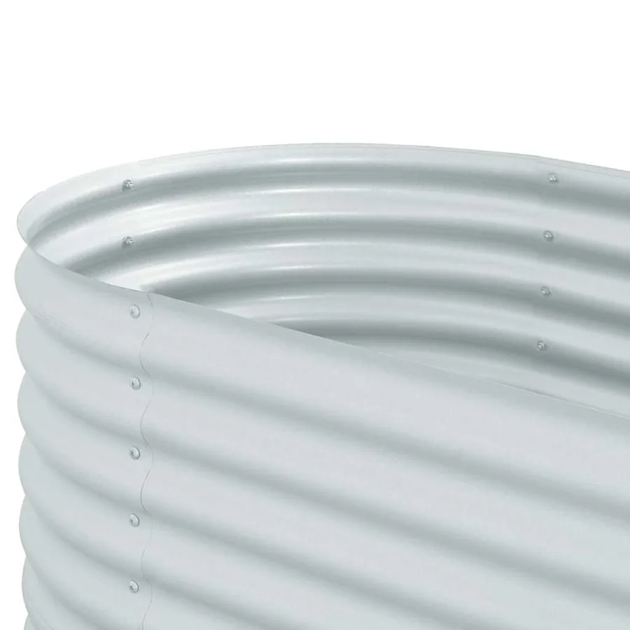 Lit surélevé de jardin 160x80x81 cm Acier galvanisé Argenté - 7