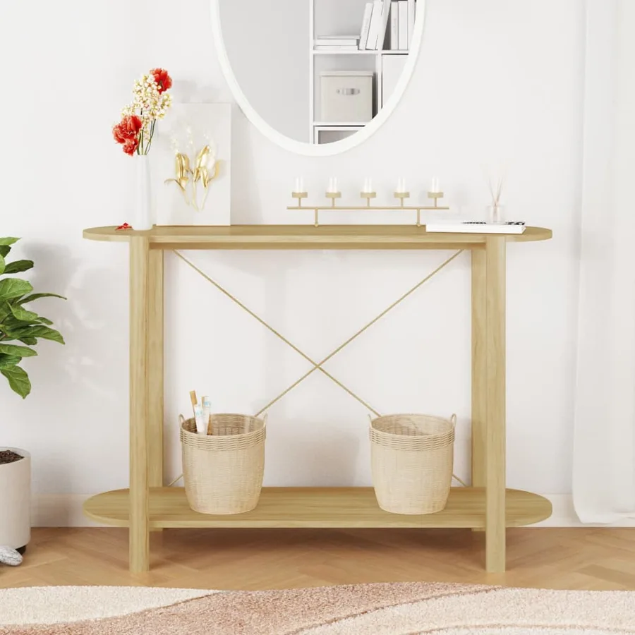 Table console 110x38x75 cm Bois d'ingénierie - 3