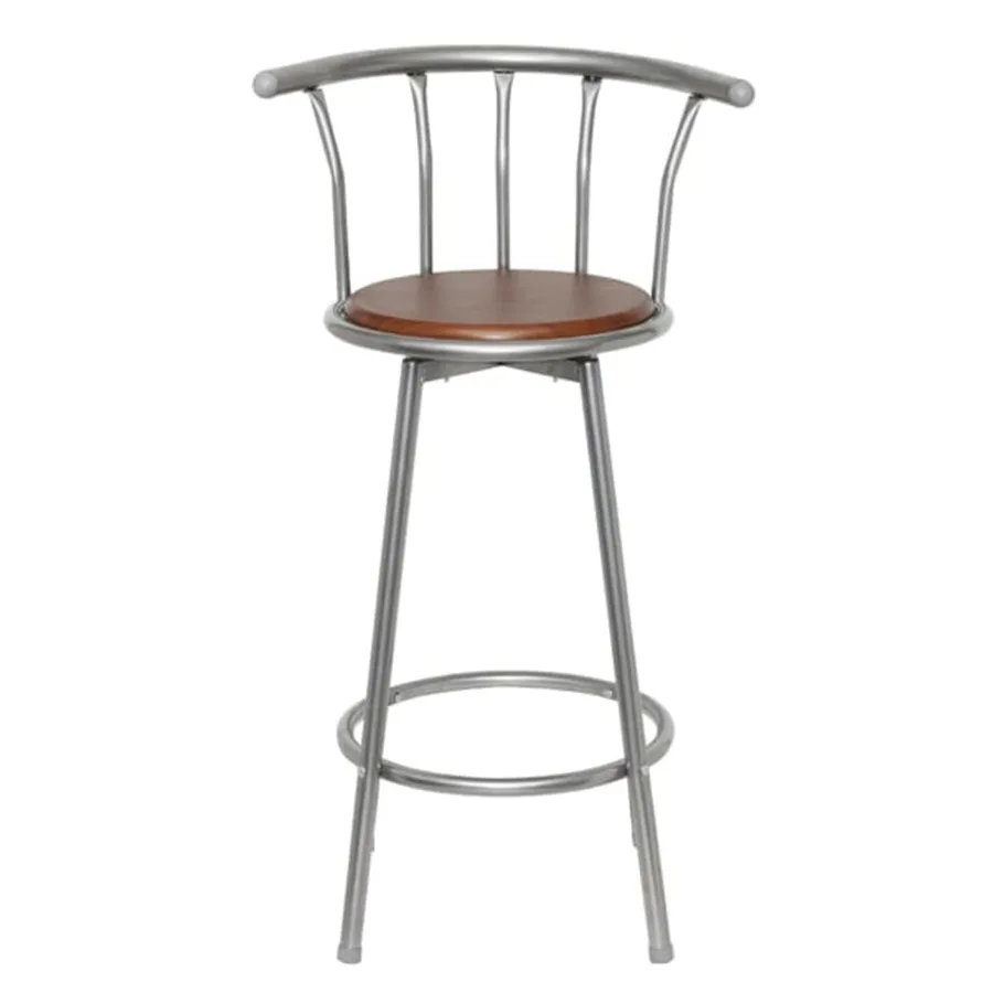 Tabourets de bar lot de 2 marron acier - 2