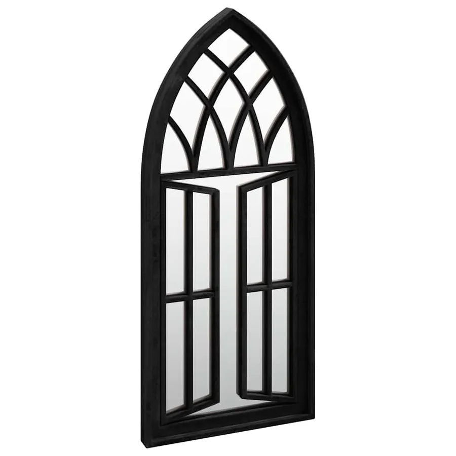 Miroir de jardin Noir 70x30 cm Fer pour utilisation extérieure - 3