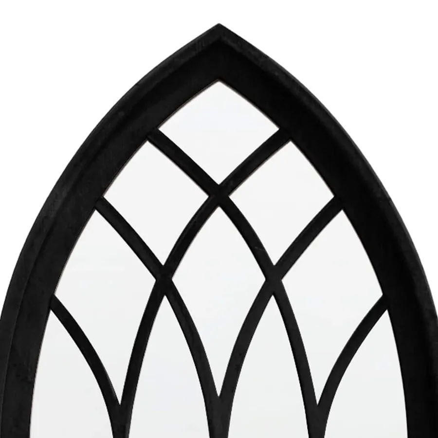 Miroir de jardin Noir 70x30 cm Fer pour utilisation extérieure - 5