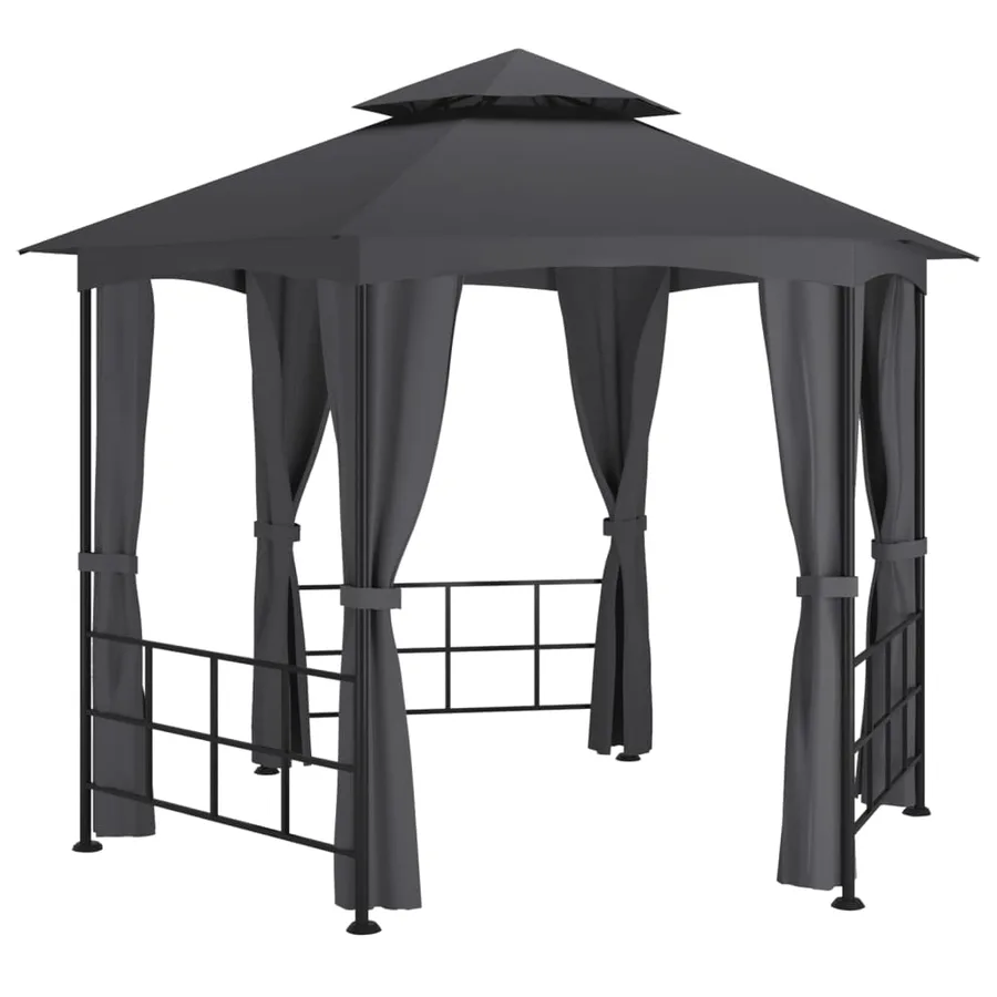 Belvédère avec parois 3,1x2,7 m Anthracite - 2