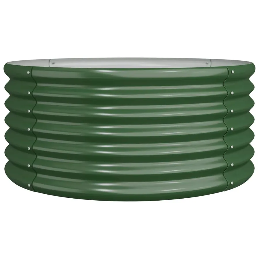 Jardinière de jardin Acier galvanisé 80x80x36 cm Vert - 2