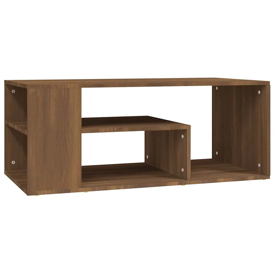 Table basse Chêne marron 100x50x40 cm Bois d'ingénierie - 2