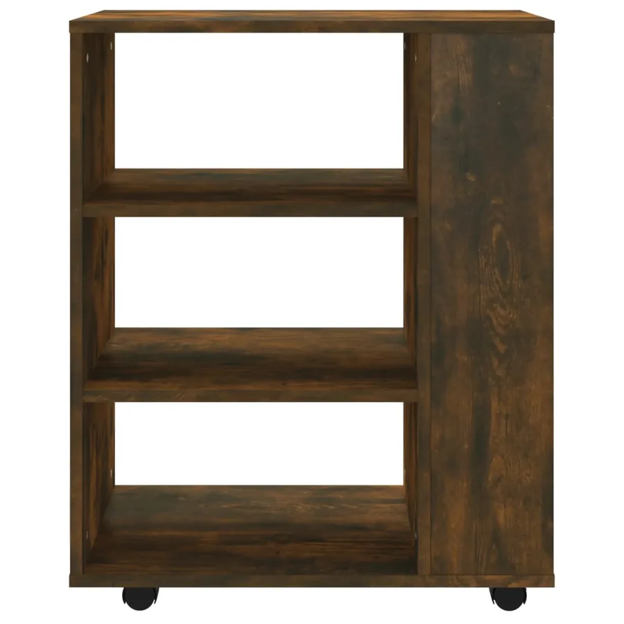 Armoire roulante Chêne fumé 60x35x75 cm Bois d'ingénierie - 6