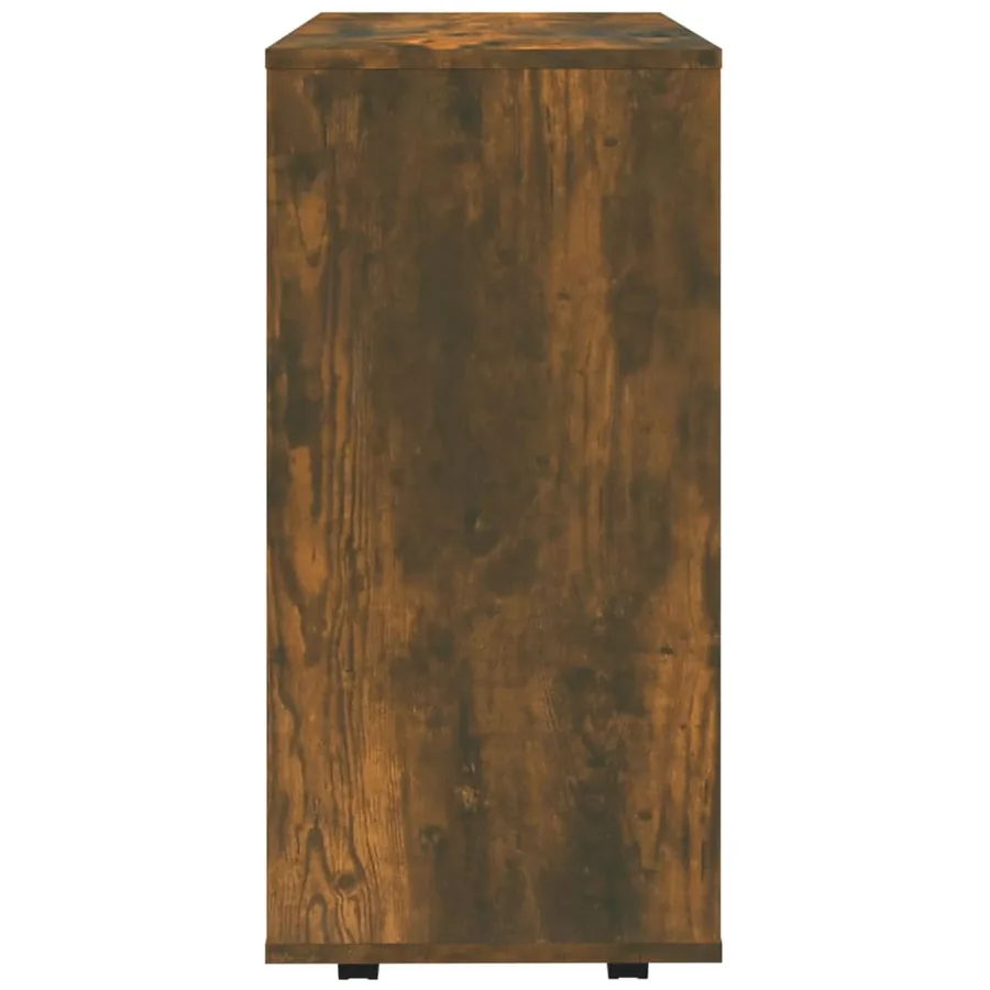 Armoire roulante Chêne fumé 60x35x75 cm Bois d'ingénierie - 8