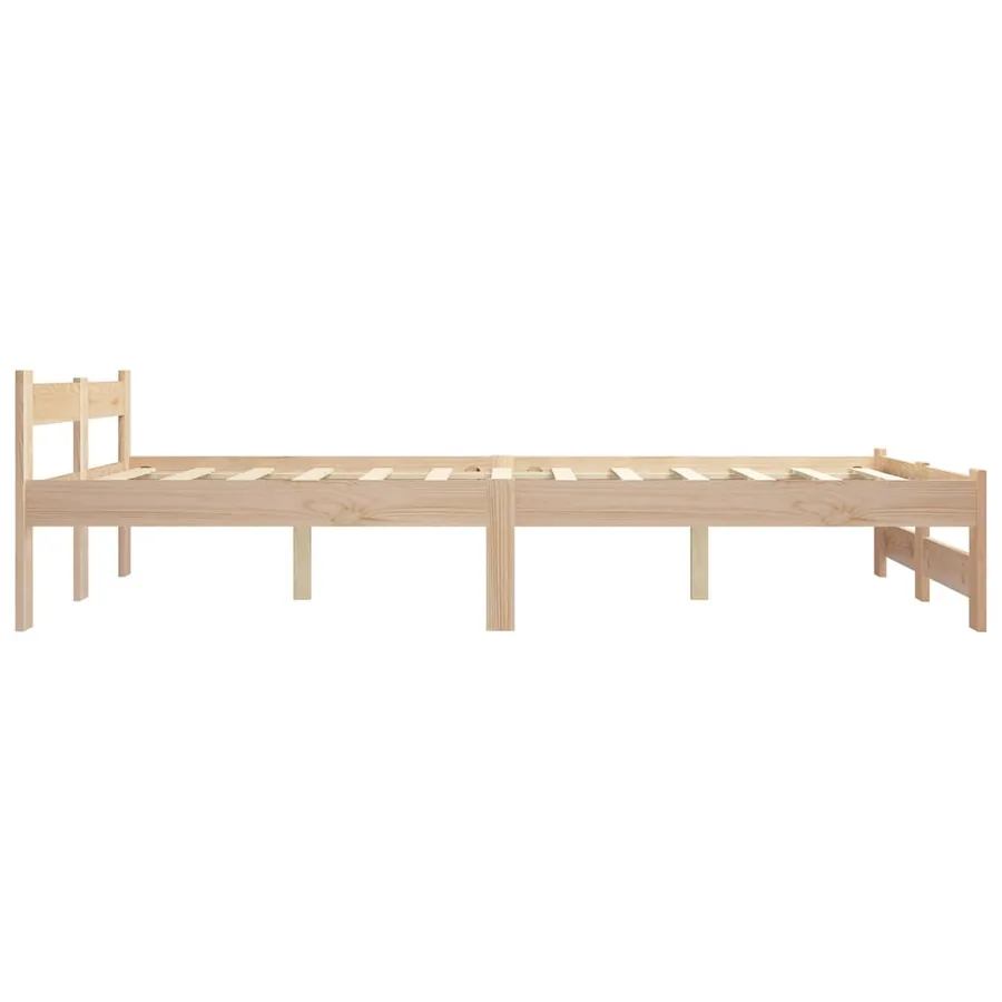Cadre de lit sans matelas bois de pin massif 120x200 cm - 4