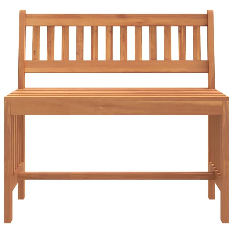Banc de jardin 80 cm bois massif d'eucalyptus - 3