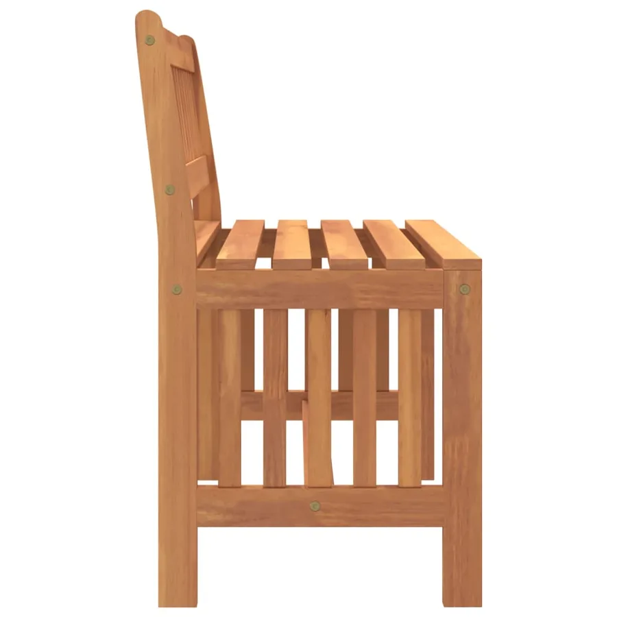 Banc de jardin 80 cm bois massif d'eucalyptus - 4