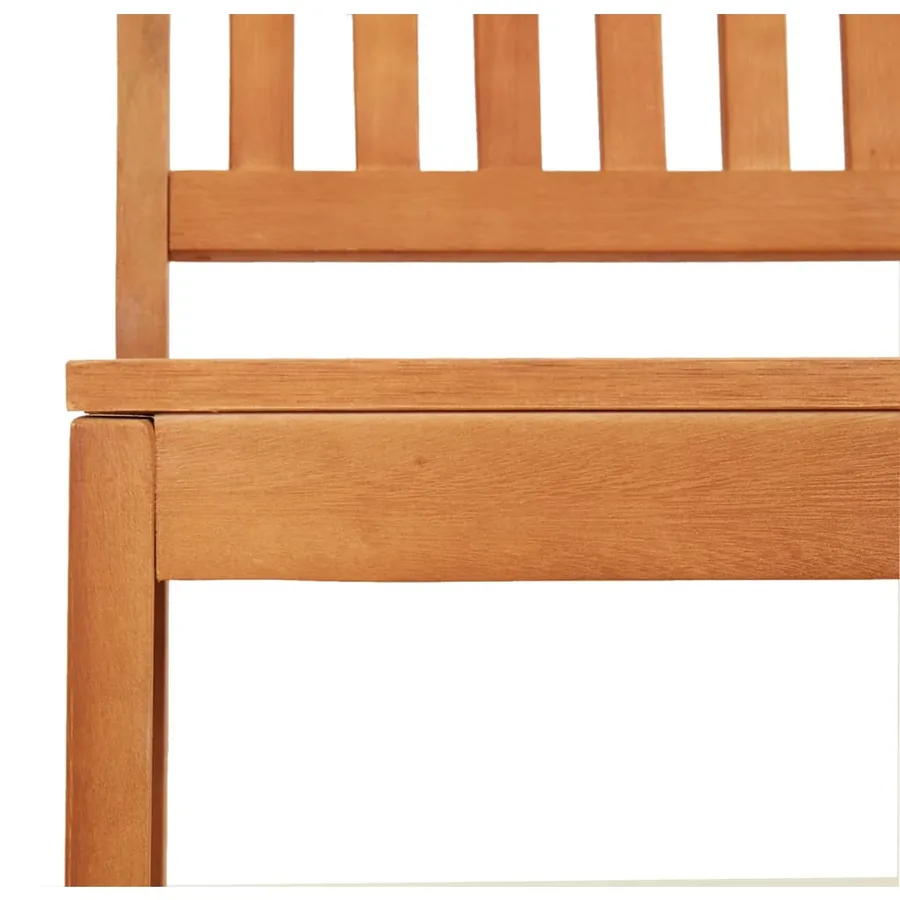 Banc de jardin 80 cm bois massif d'eucalyptus - 5