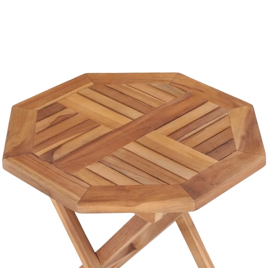 Table pliable de jardin 45x45x45 cm Bois de teck solide - 5
